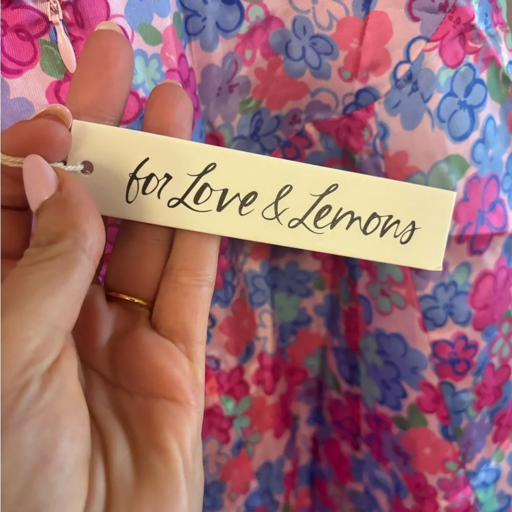 For Love and Lemons Angie Mini Floral Dress Size Small NWT - Picture 9 of 12